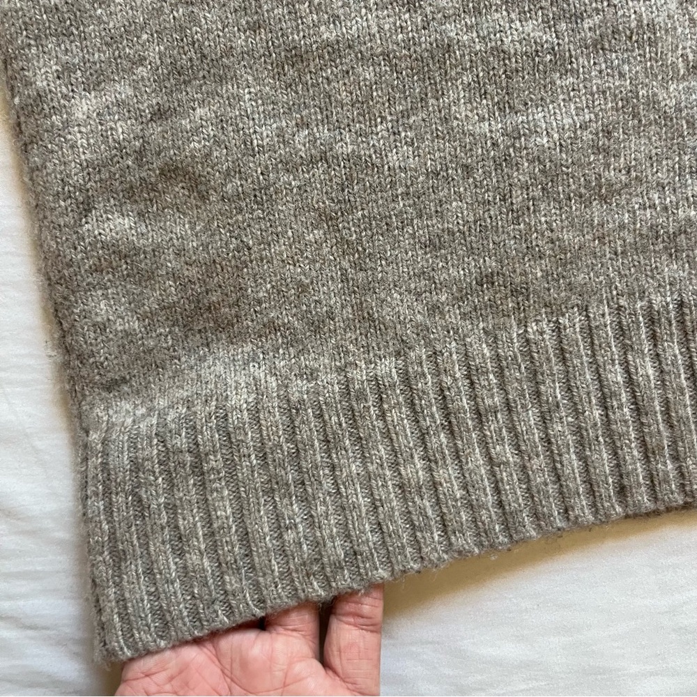 GALERIES LAFAYETTE tan wool polyamide blend‎ turtleneck long sleeve pullover - Picture 3 of 5